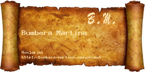 Bumbera Martina névjegykártya